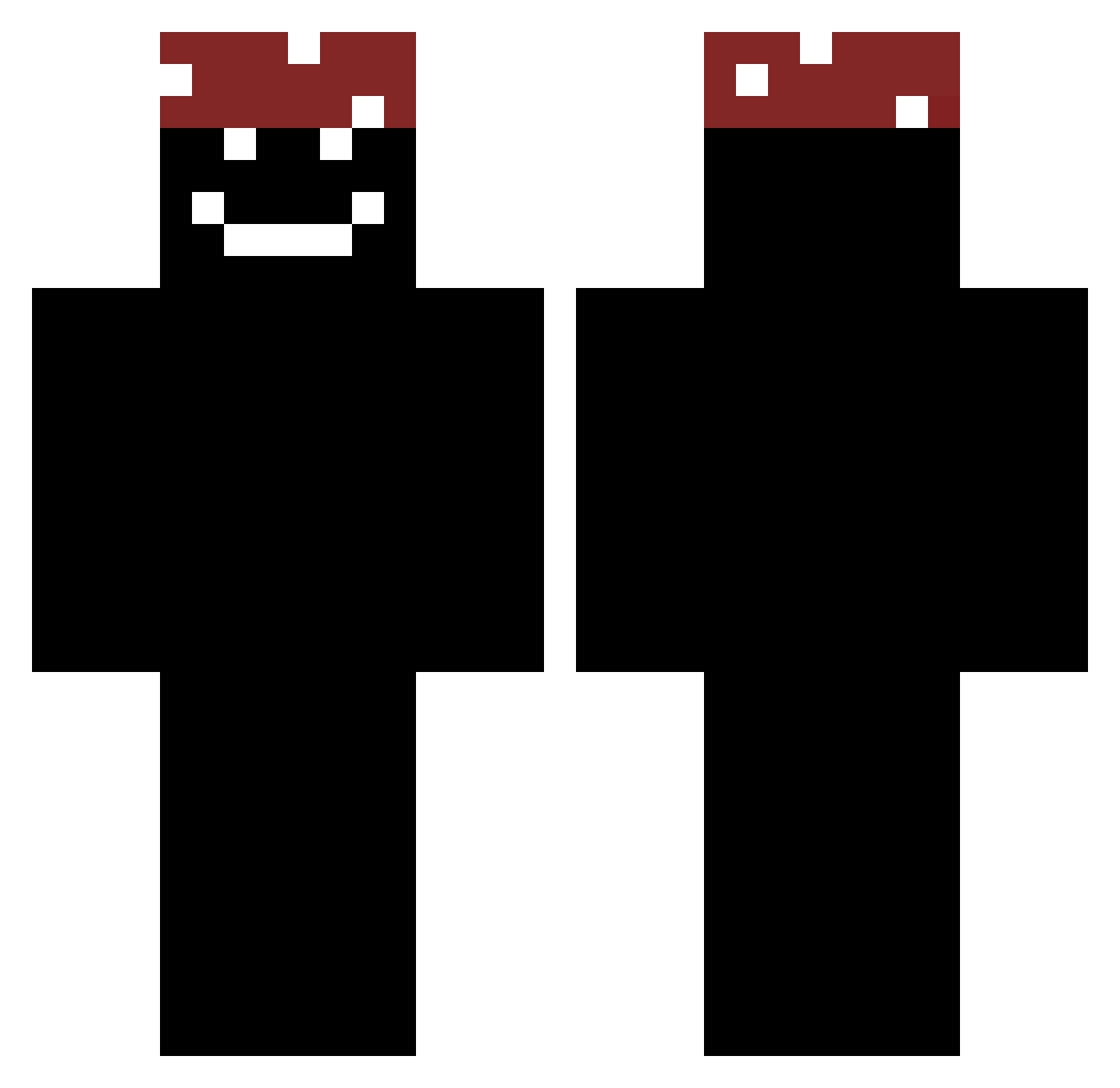 mlend Minecraft skin, front and back view