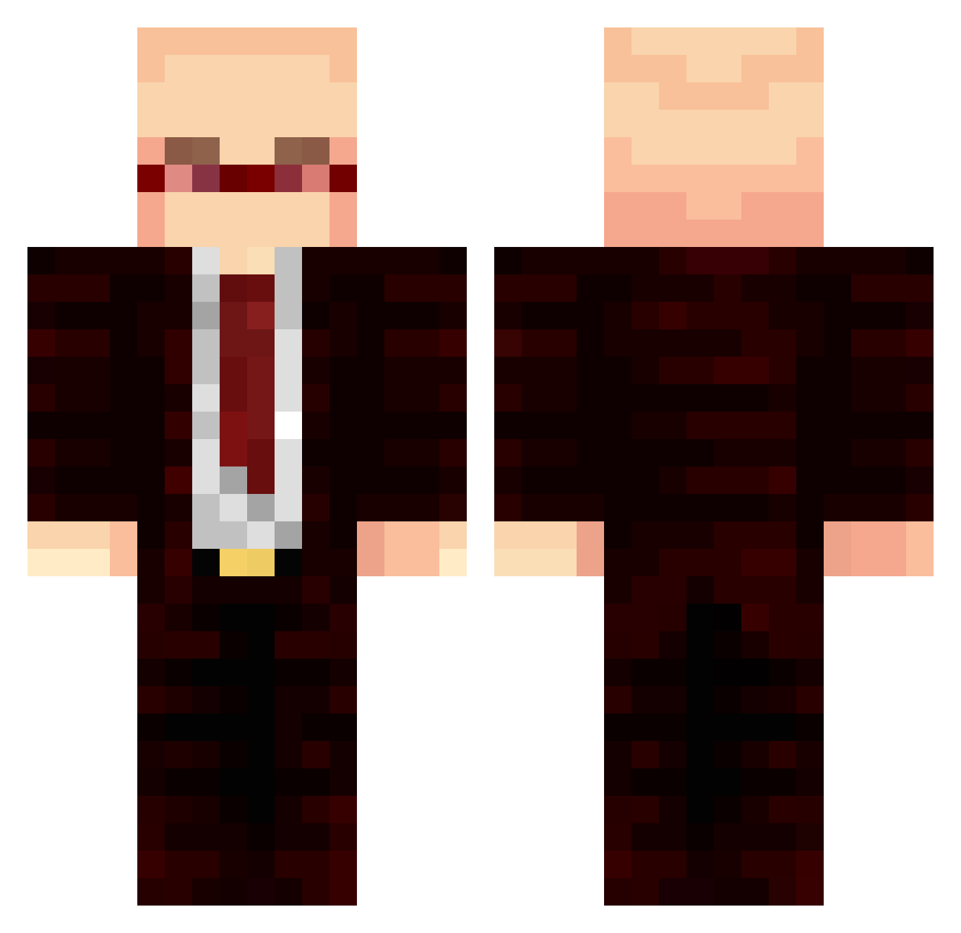 Klim_Isaev Minecraft skin, front and back view
