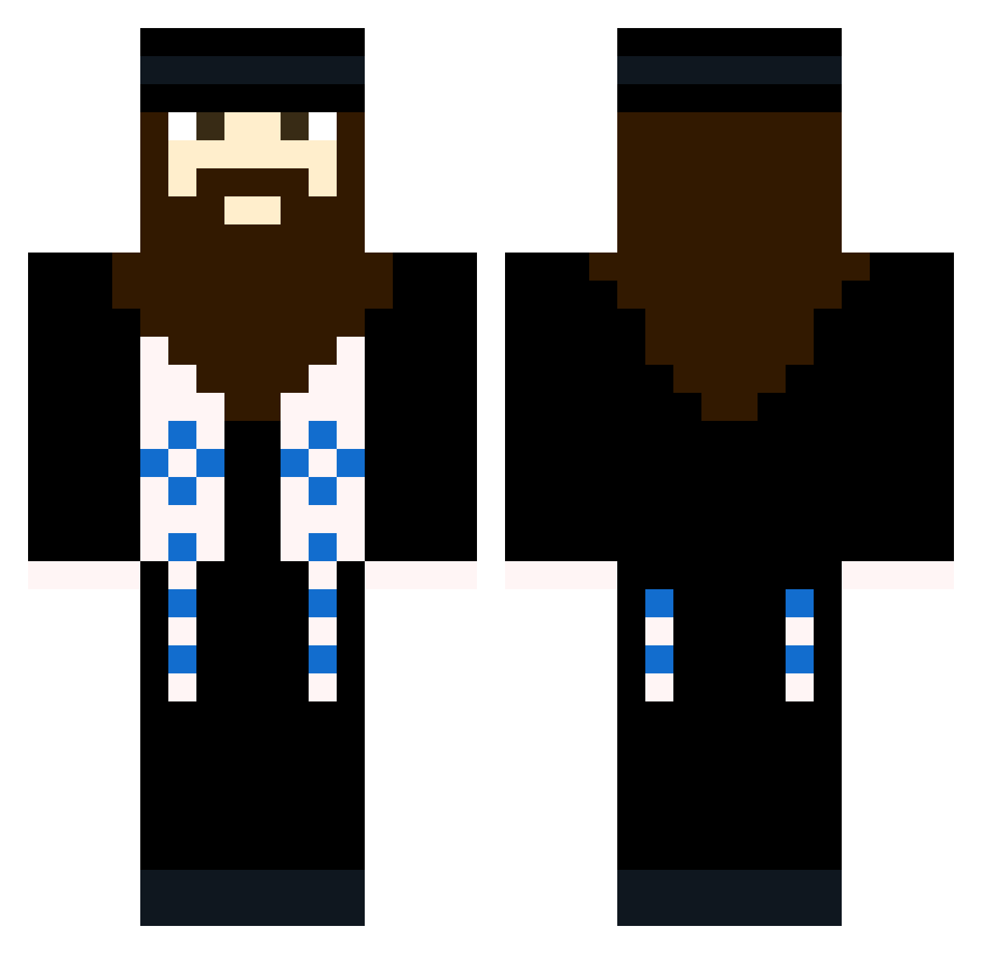 Senat0rArmstrong Minecraft skin, front and back view
