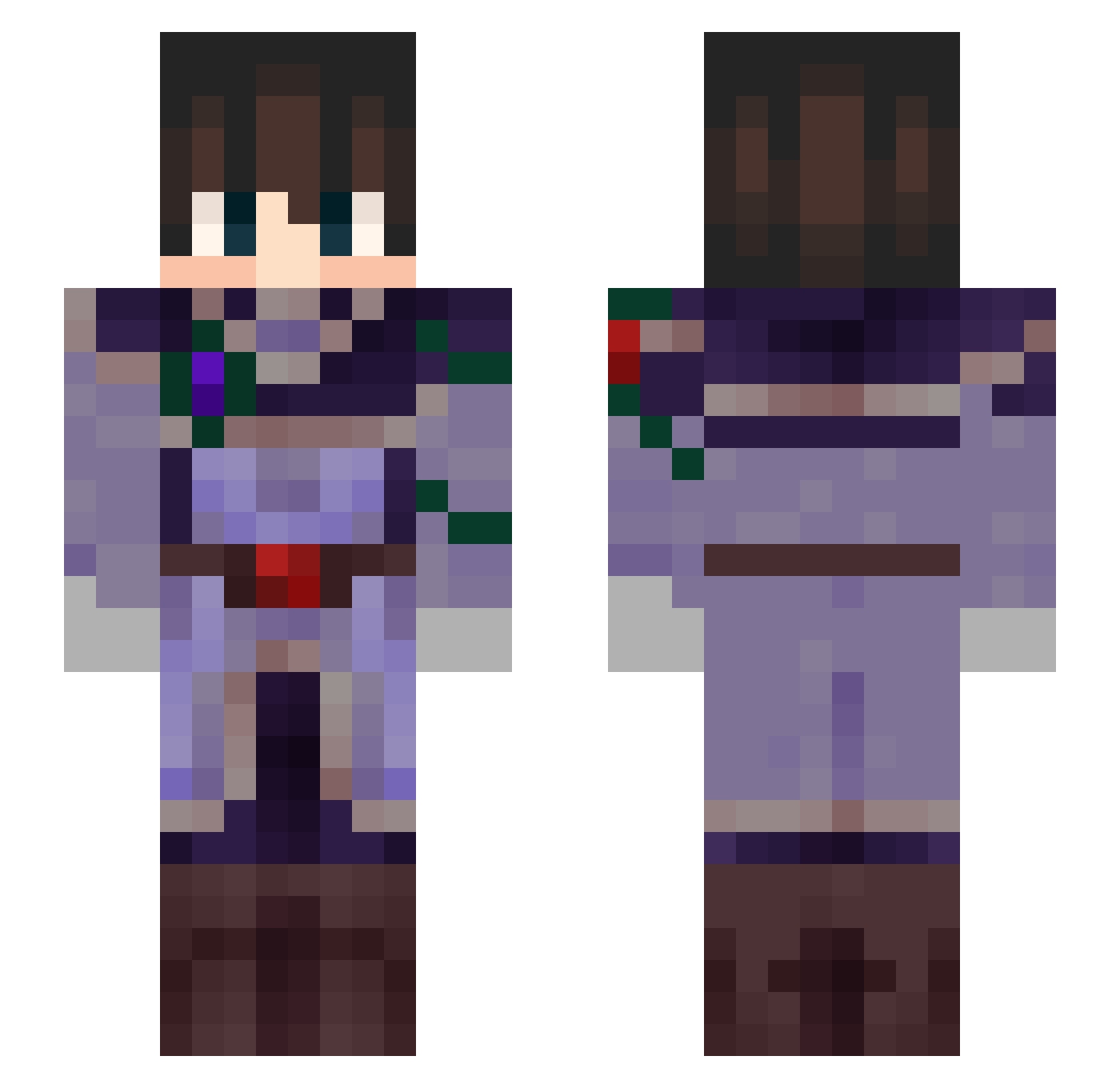 Malty1912 Minecraft skin, front and back view