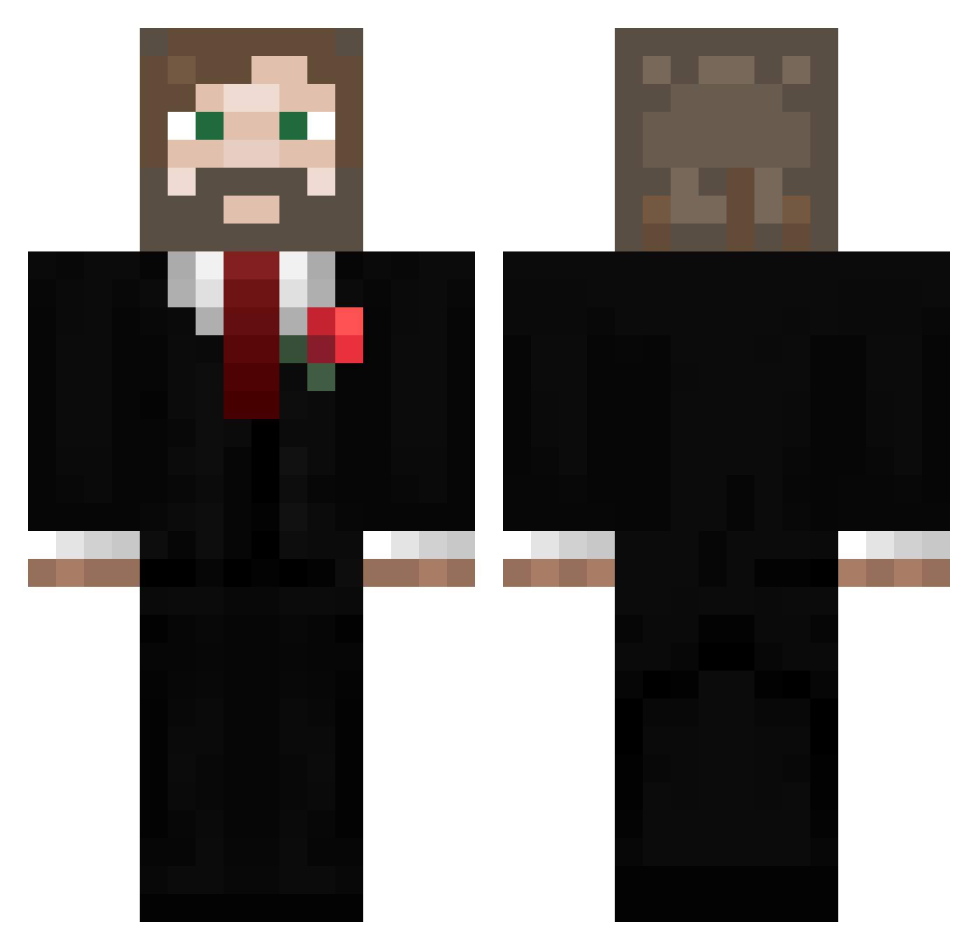 7Niklaz Minecraft skin, front and back view