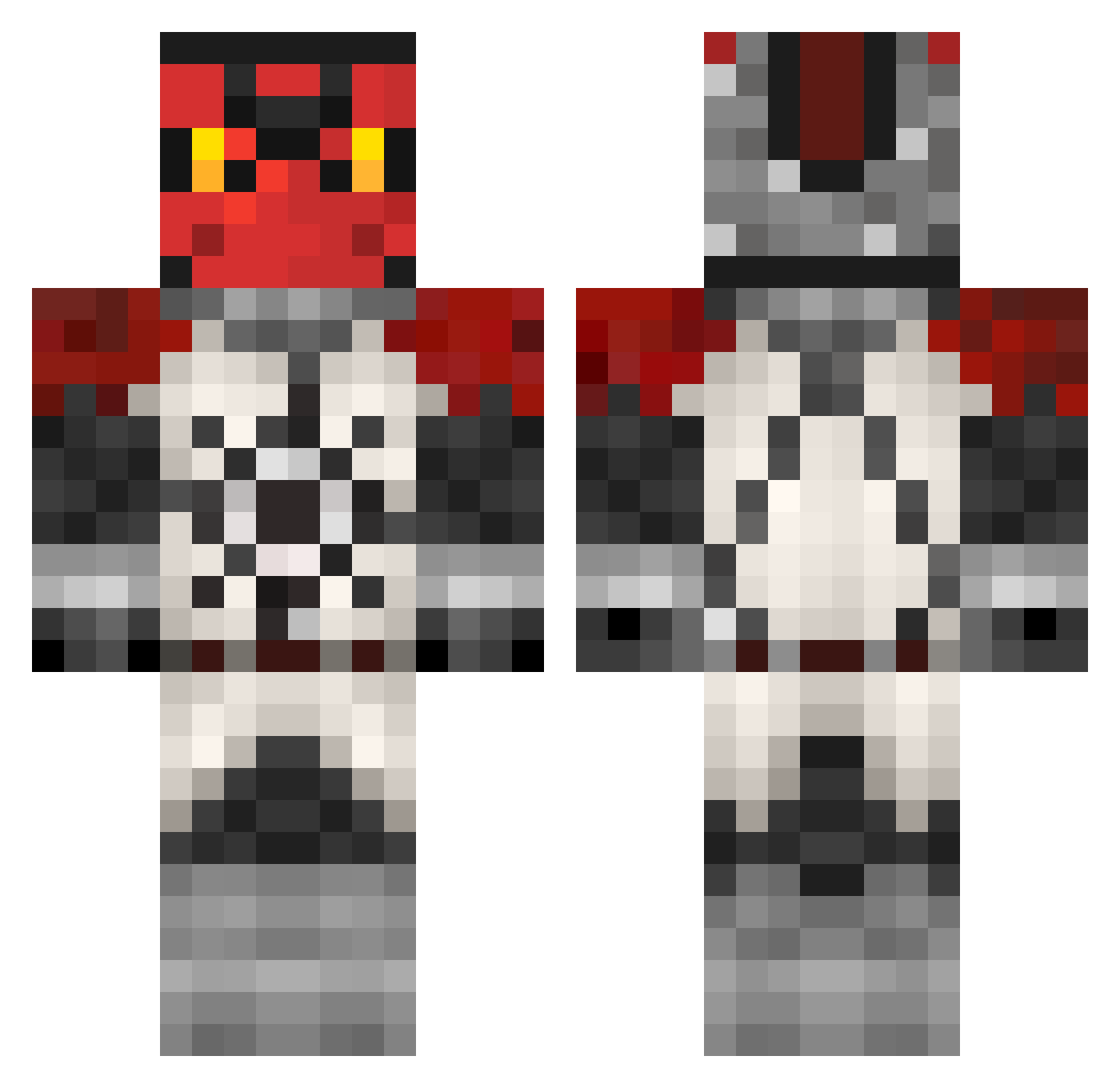 Gowttay Minecraft skin, front and back view