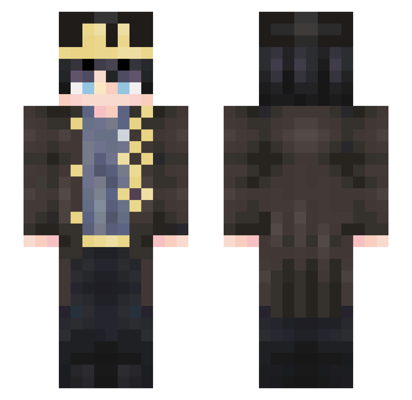 senkyyy Minecraft skin, front and back view