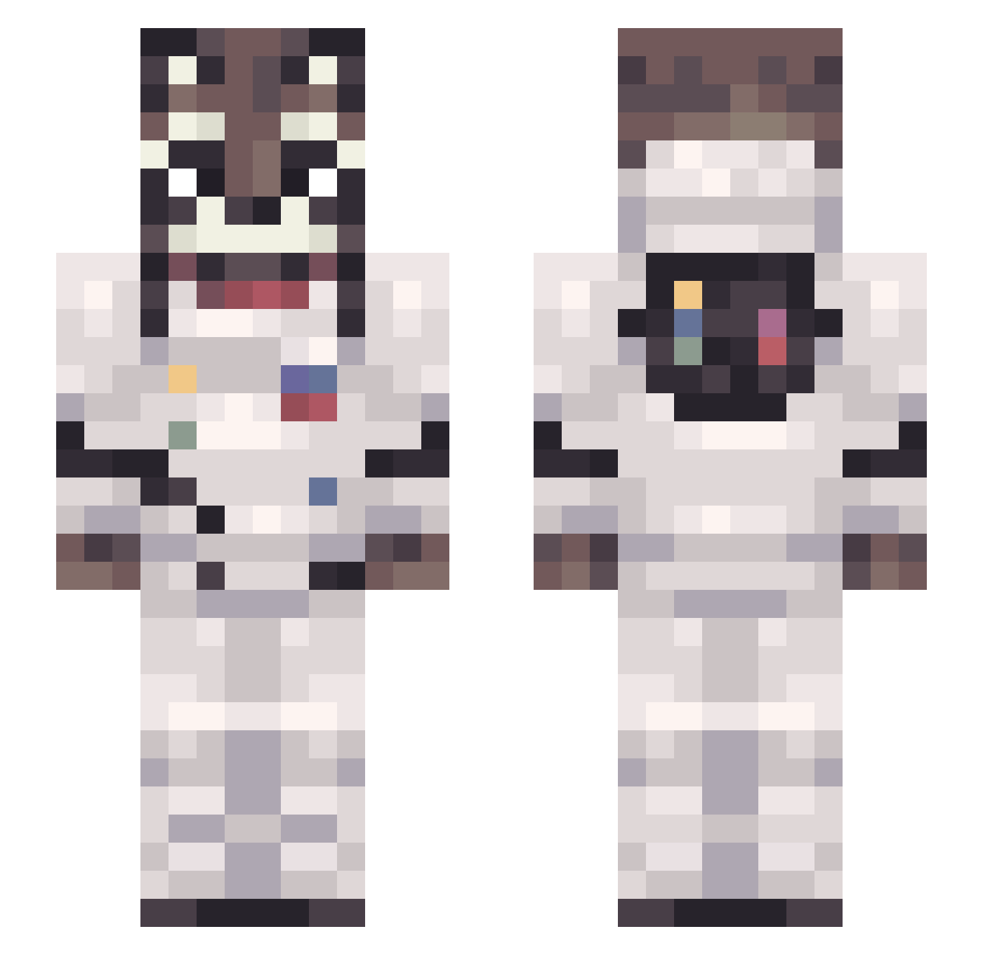 springlock_ Minecraft skin, front and back view