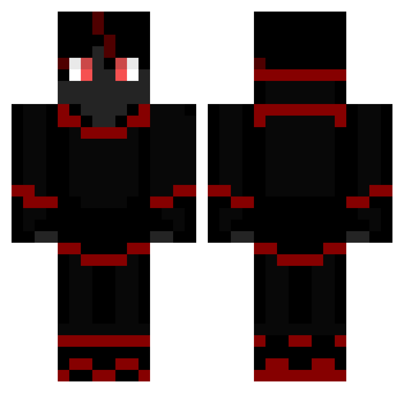 Ryu8ryu21ryu Minecraft skin, front and back view