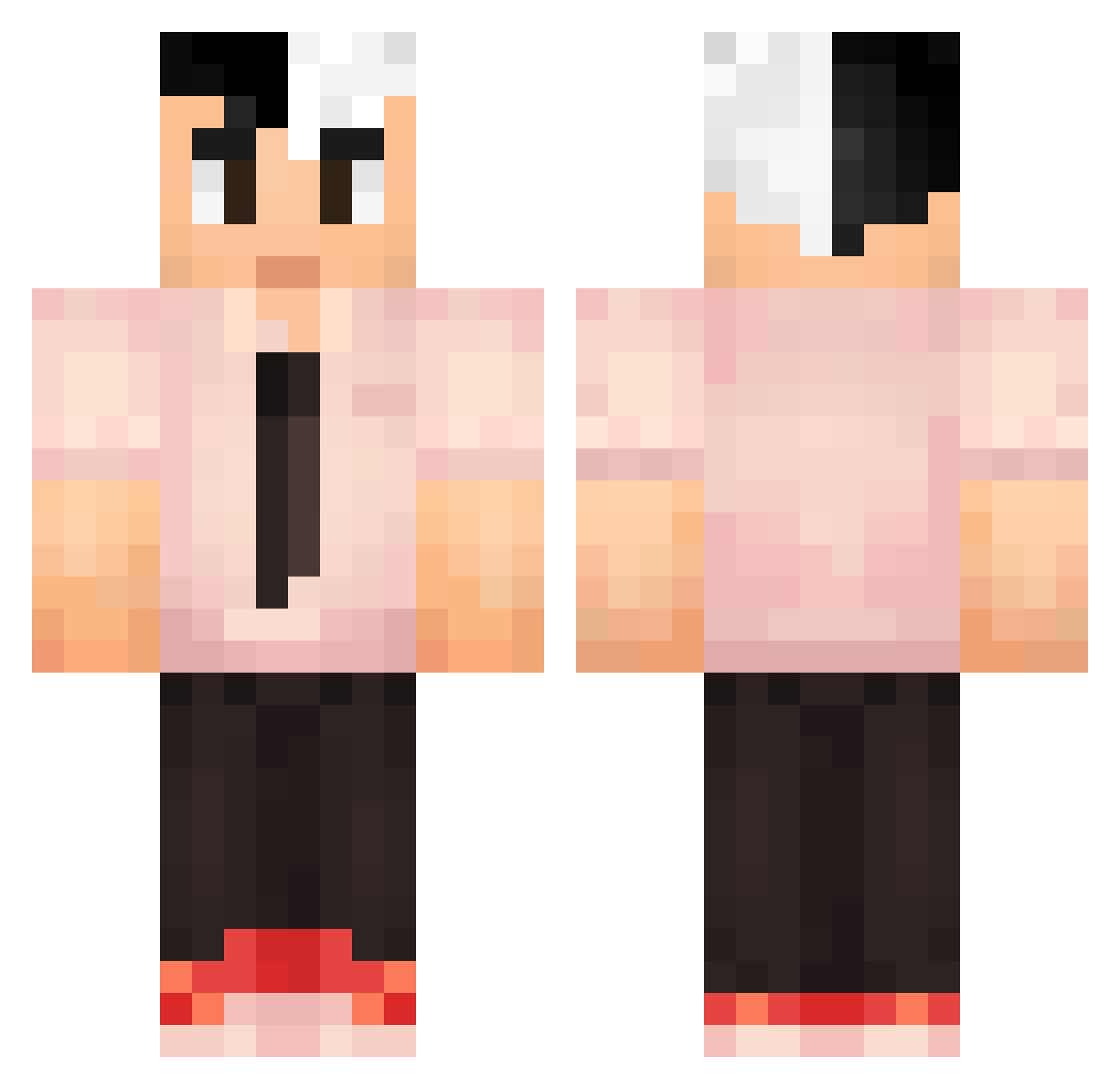 TeFo_ Minecraft skin, front and back view