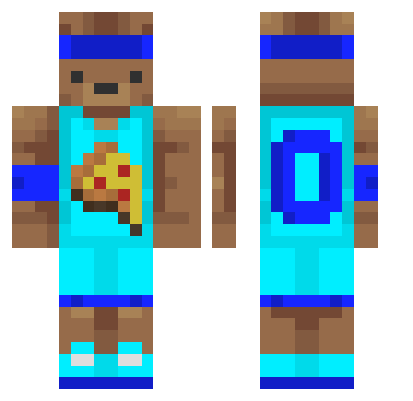 WladcaRR Minecraft skin, front and back view
