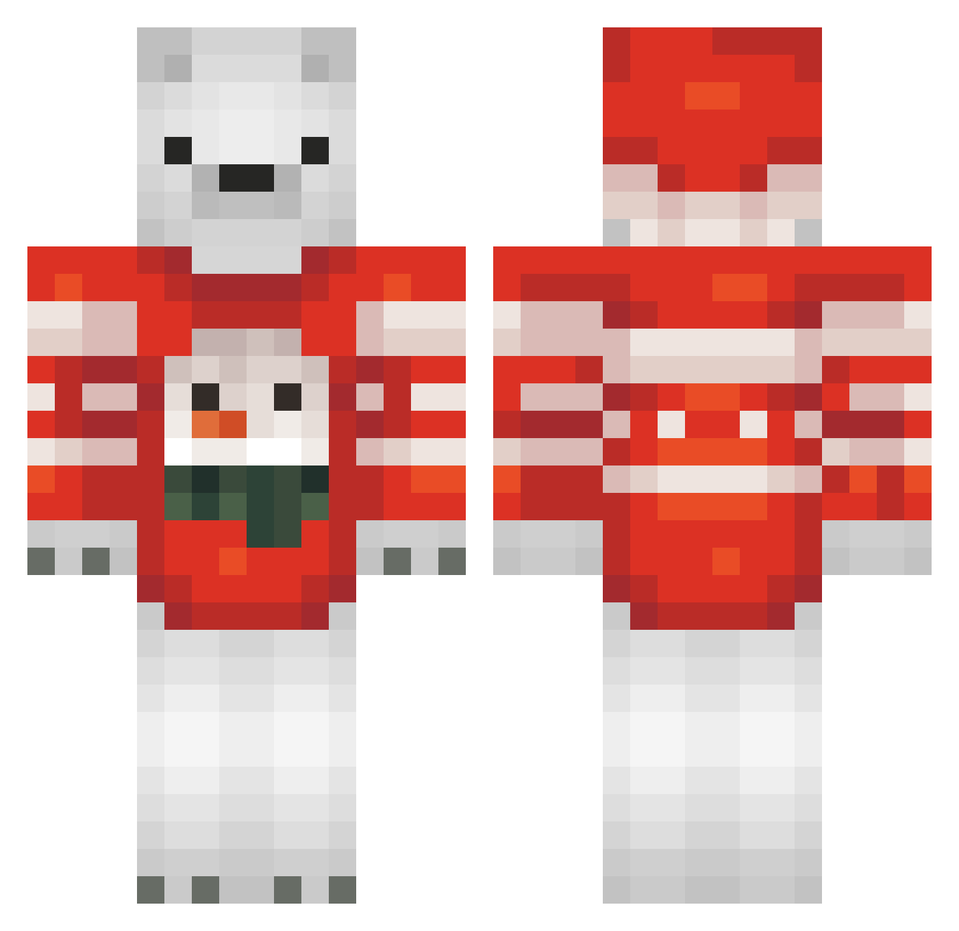 ruuzZ Minecraft skin, front and back view
