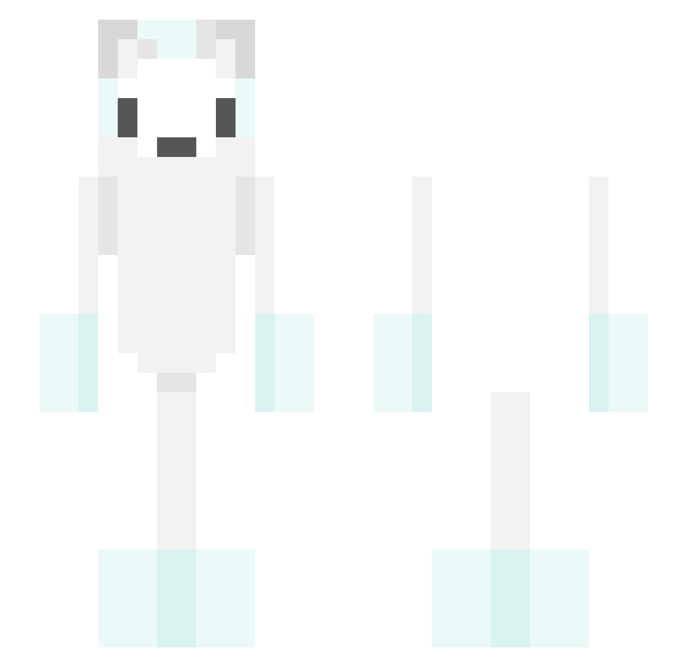 aiMangu Minecraft skin, front and back view