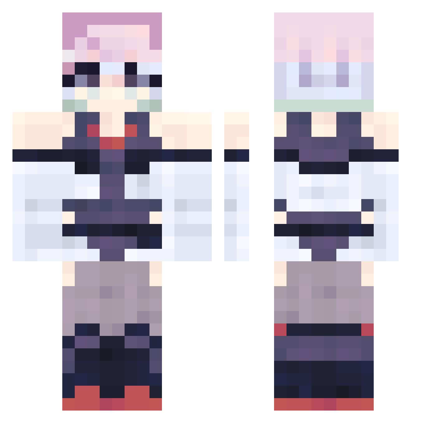 vithoa Minecraft skin, front and back view