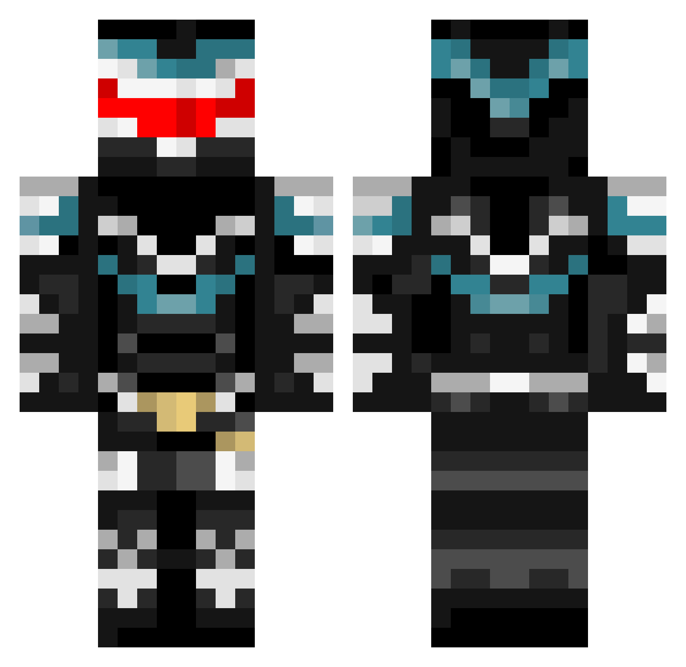 Thelashmonkey Minecraft skin, front and back view