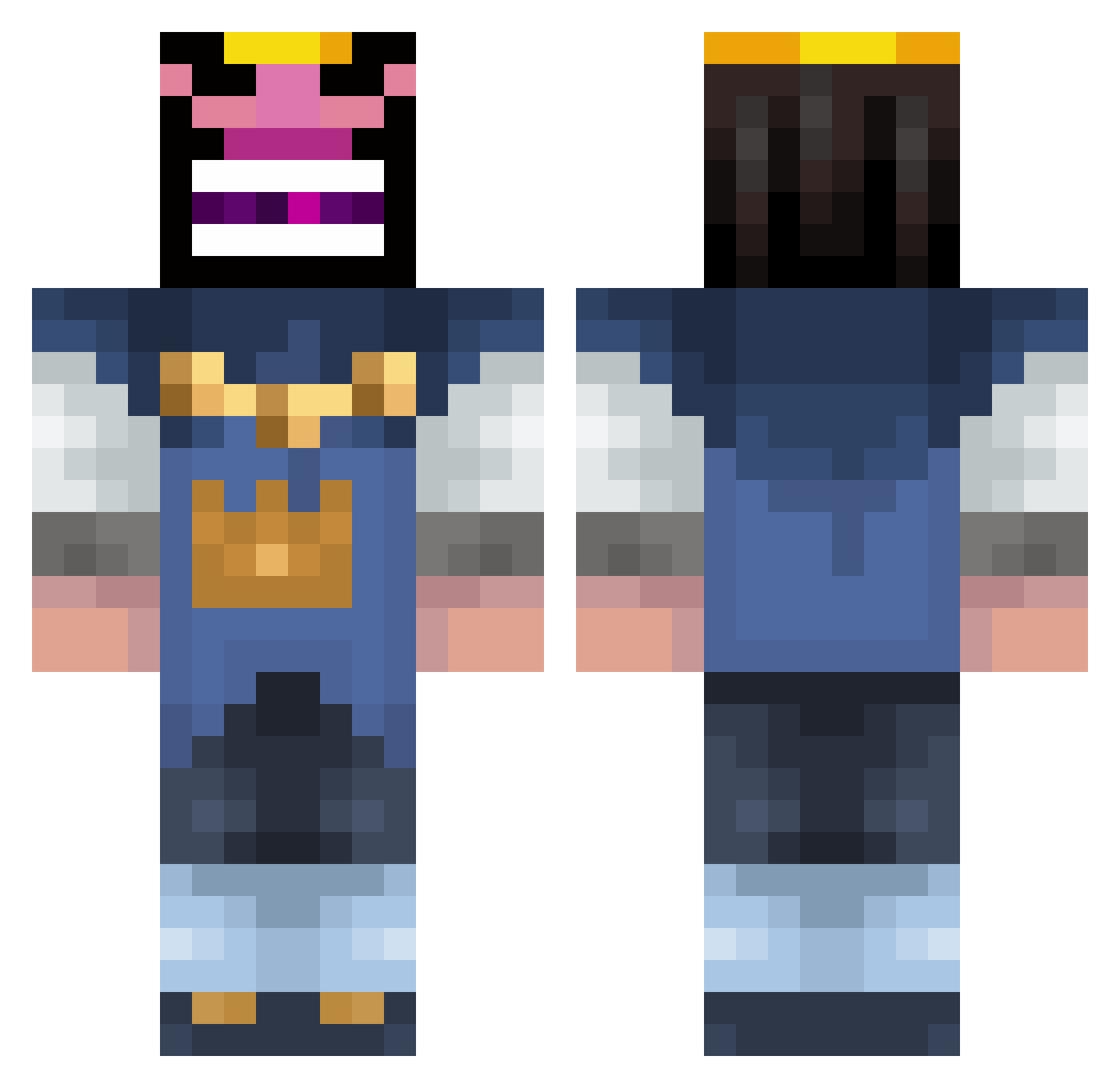 megapup99 Minecraft skin, front and back view