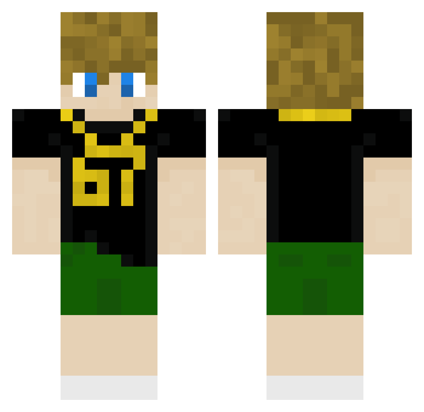 Vandosept Minecraft skin, front and back view