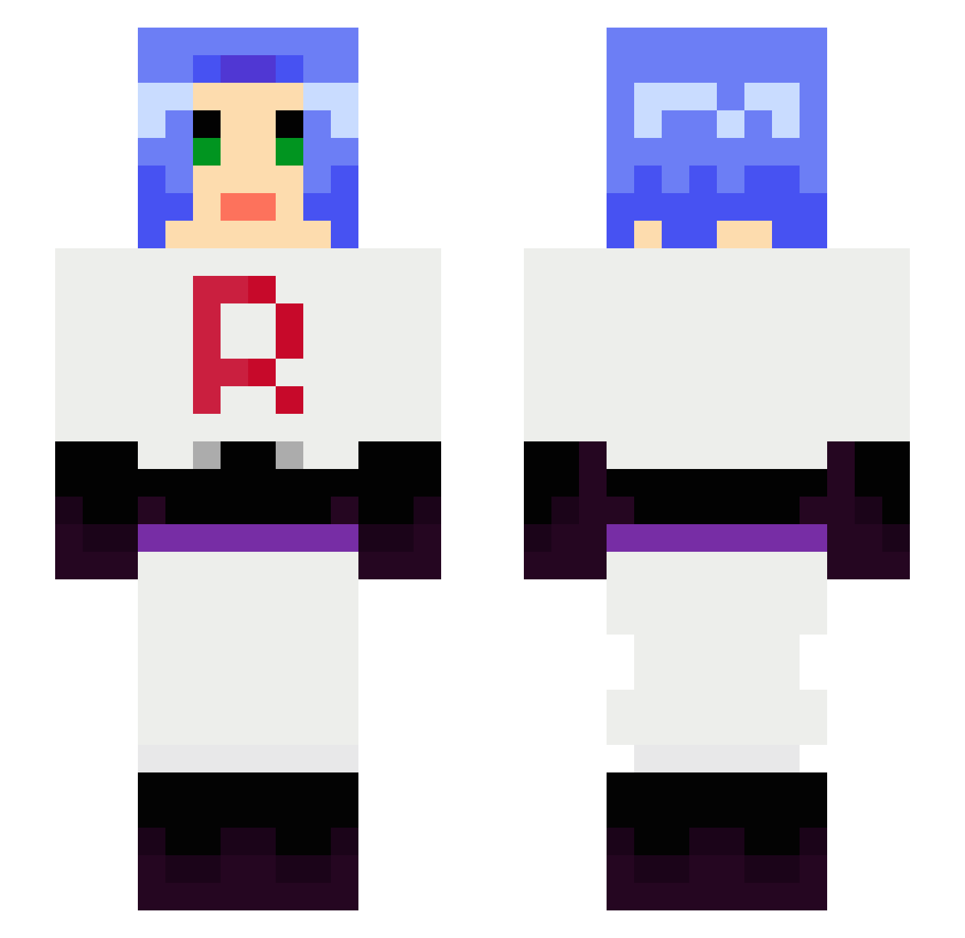 gremzzzy Minecraft skin, front and back view
