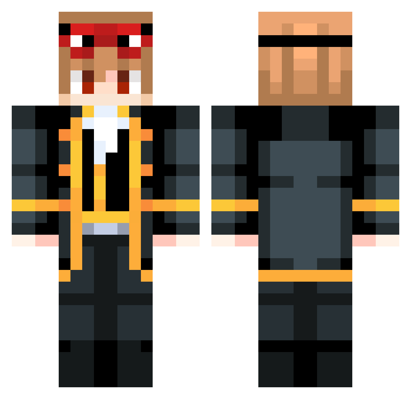 CYOUSPACECOWBOY Minecraft skin, front and back view