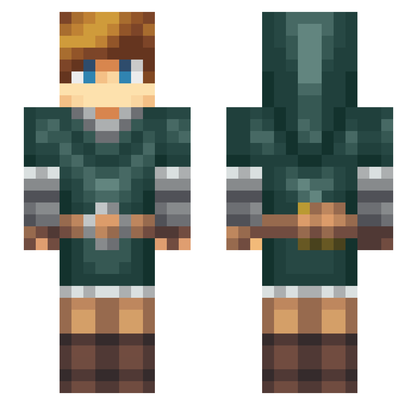 F1nn_04 Minecraft skin, front and back view