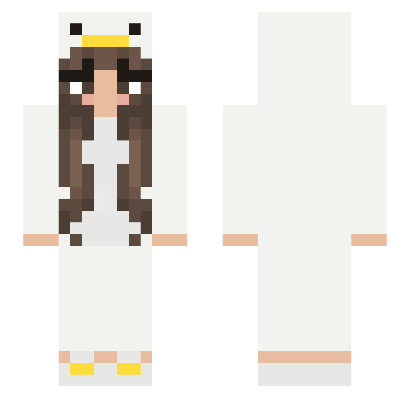 millienotfound0 Minecraft skin, front and back view