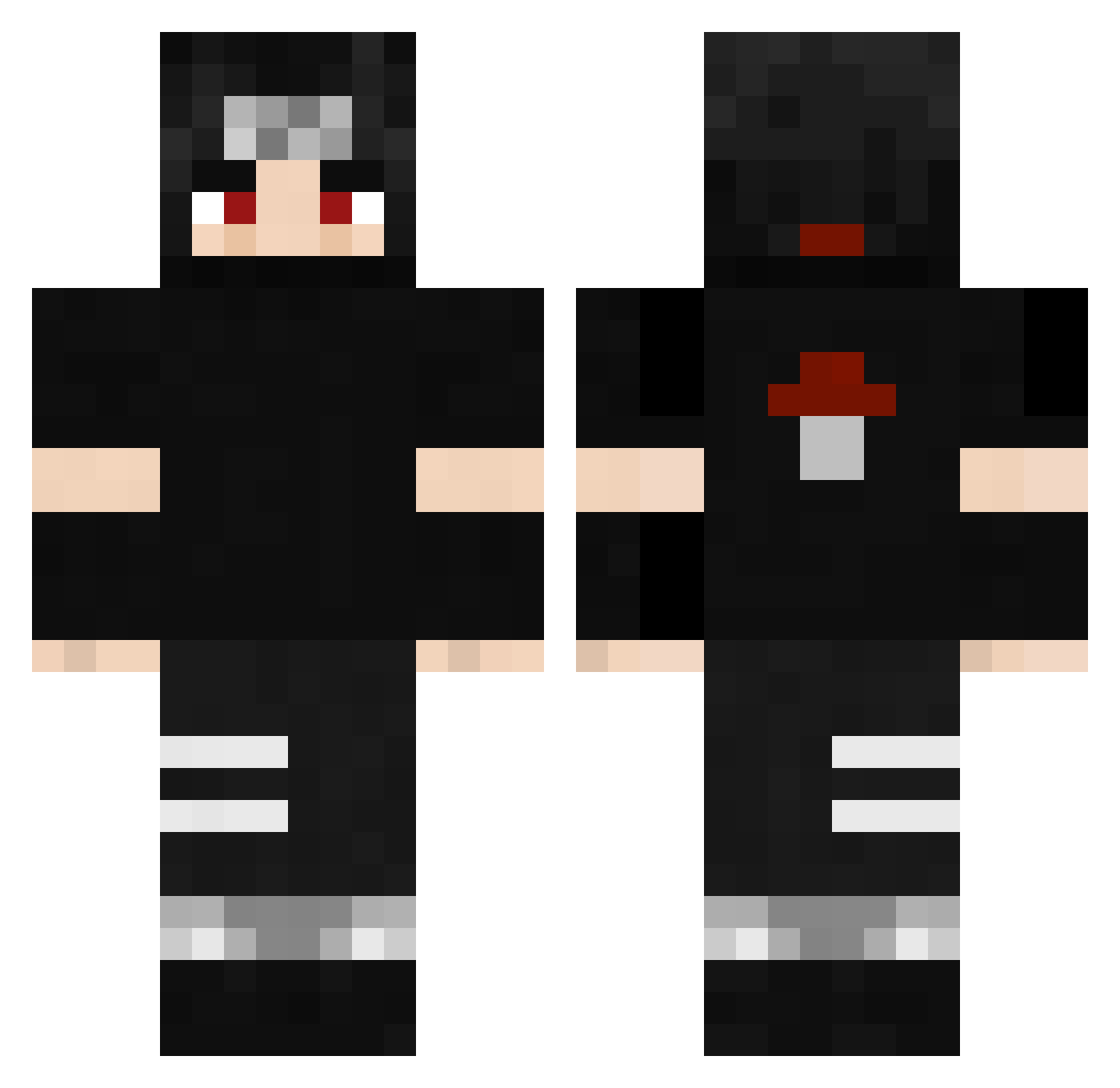 Teddy_132 Minecraft skin, front and back view