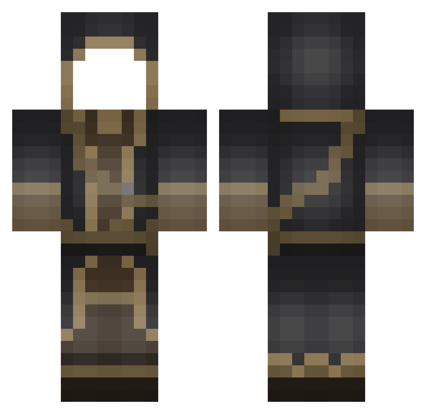 CartsTheMenace Minecraft skin, front and back view