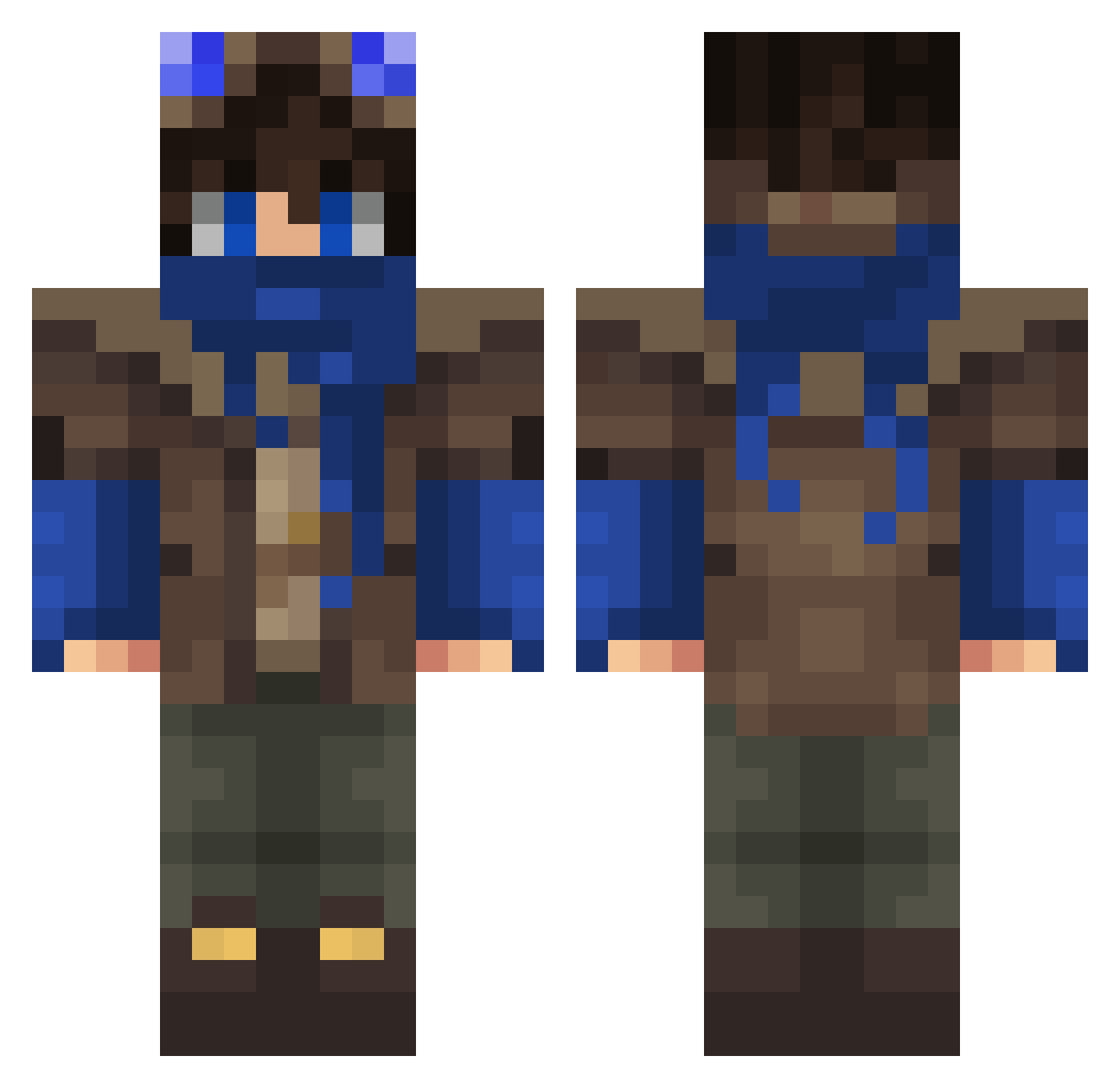 Keale_J Minecraft skin, front and back view