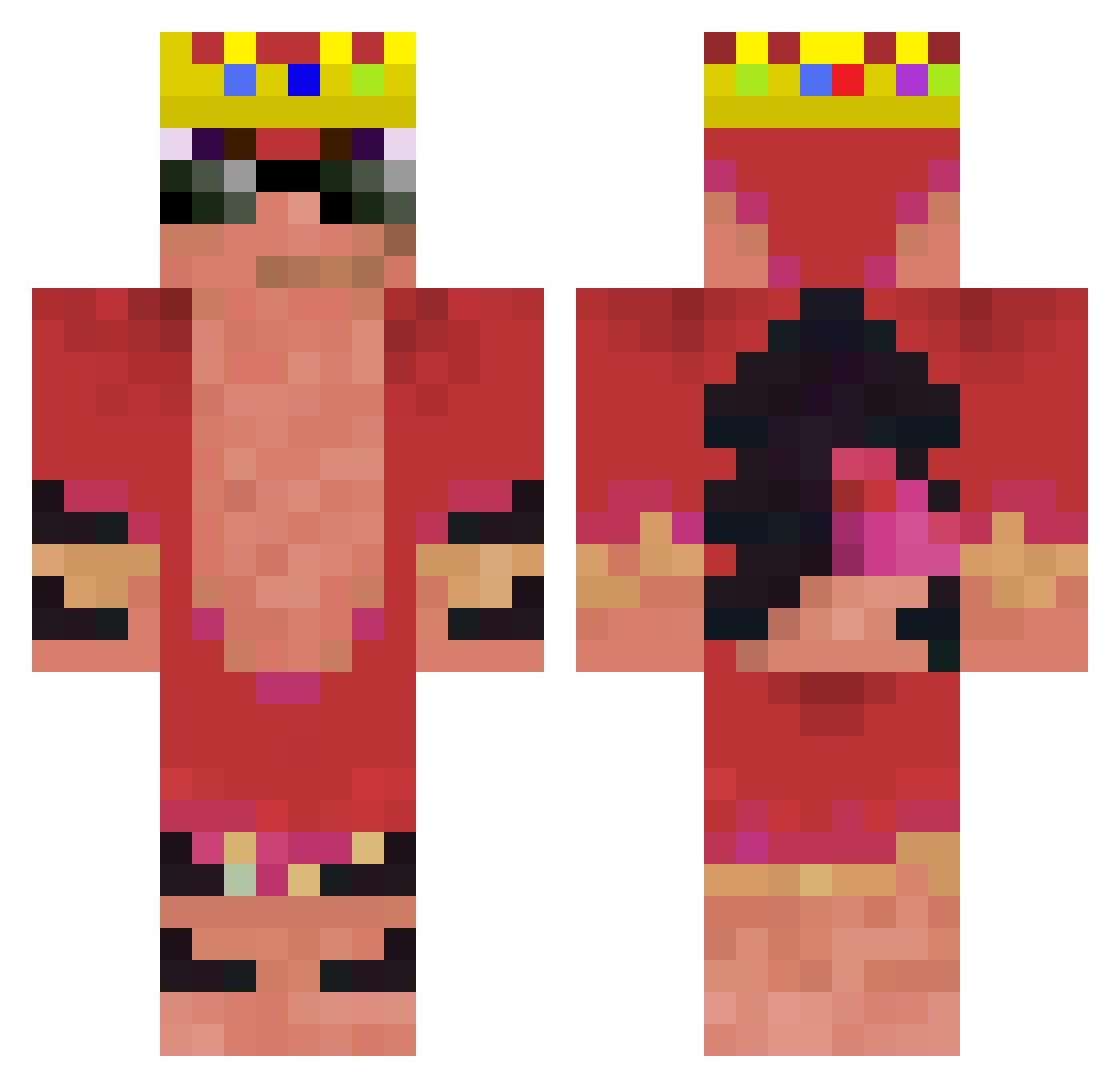 The_BanditKing Minecraft skin, front and back view