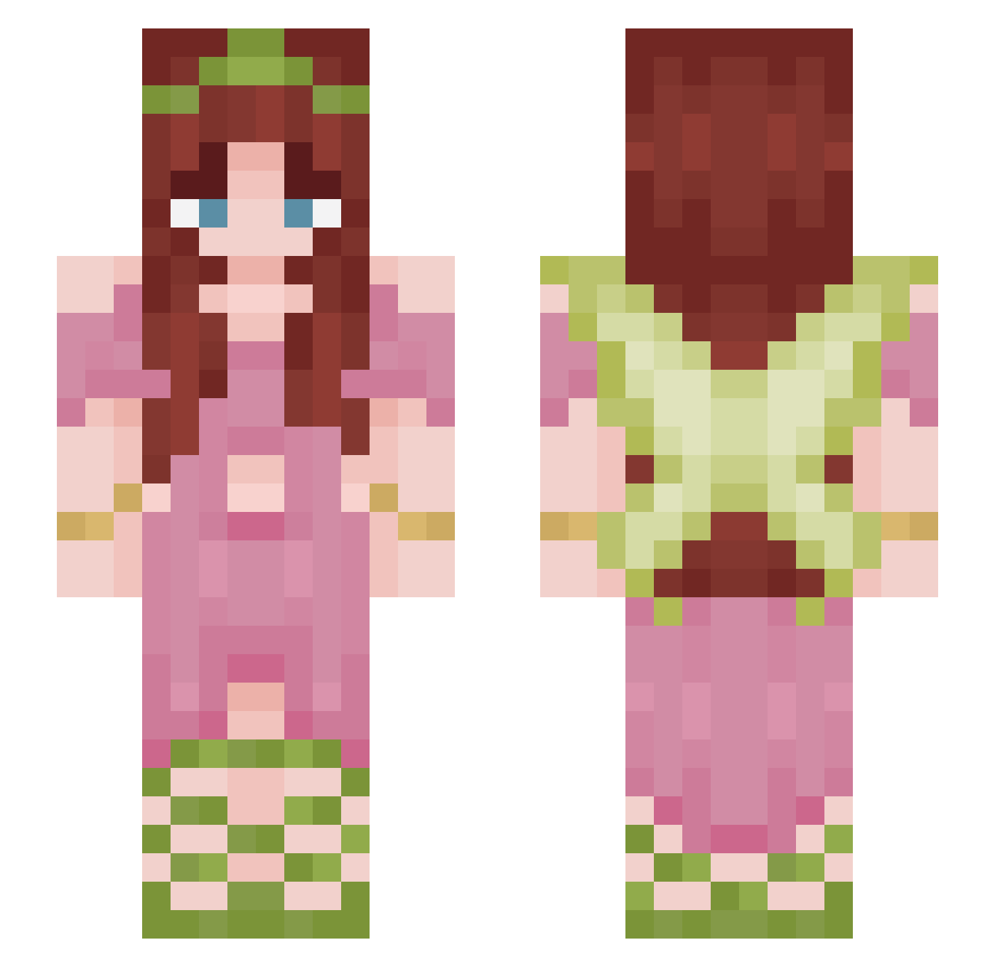 Dvader27 Minecraft skin, front and back view