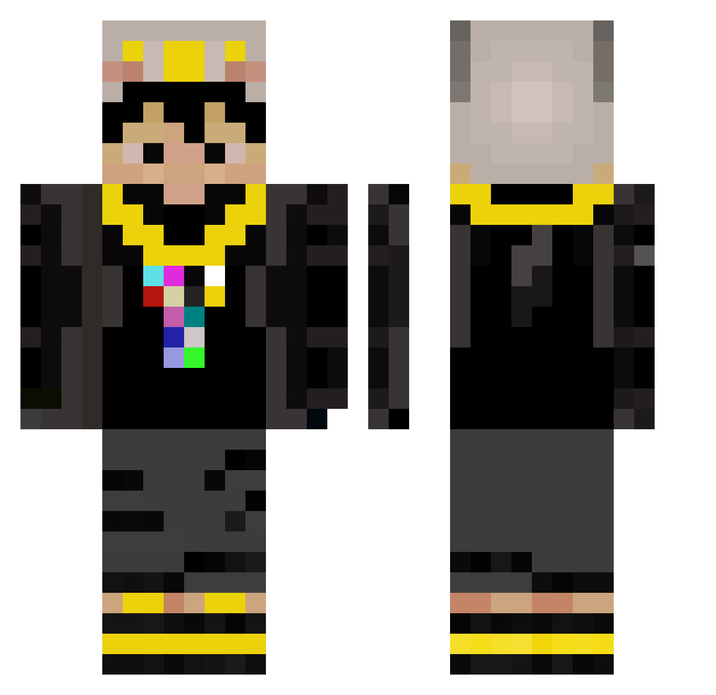 Privileges_ Minecraft skin, front and back view