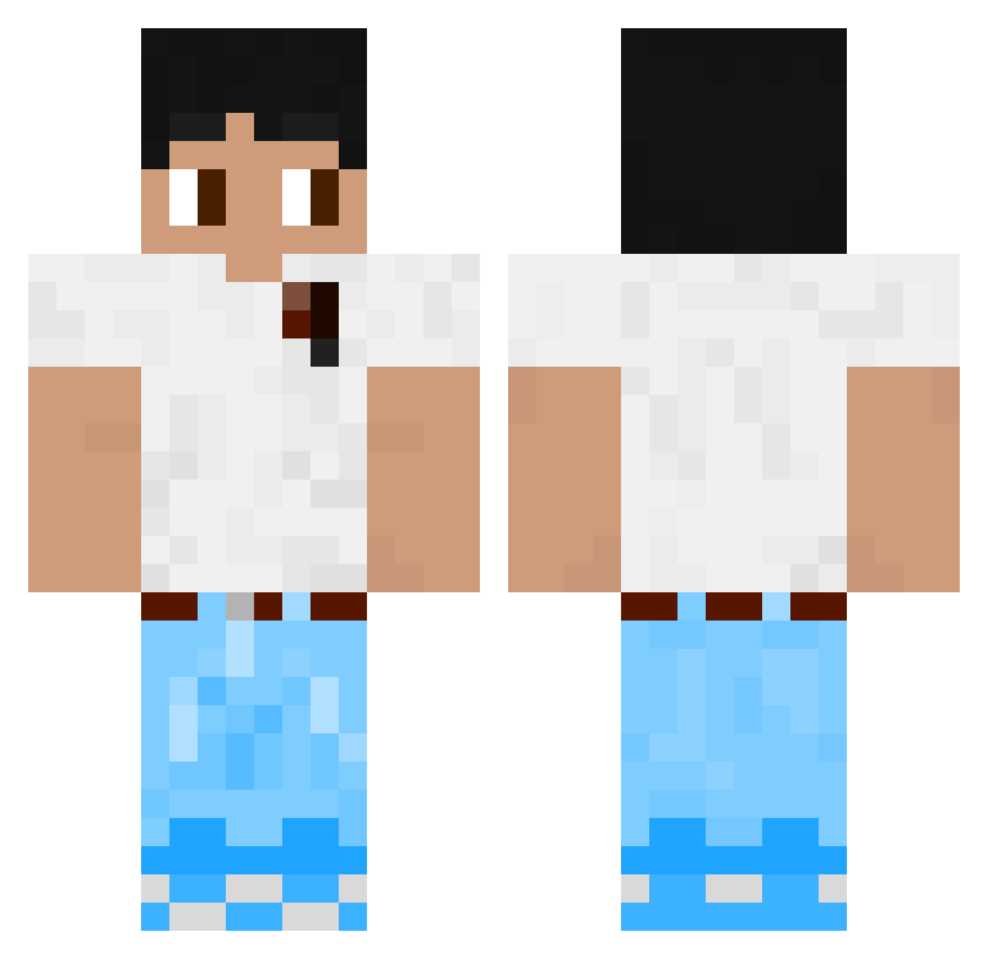 ReachSpace Minecraft skin, front and back view