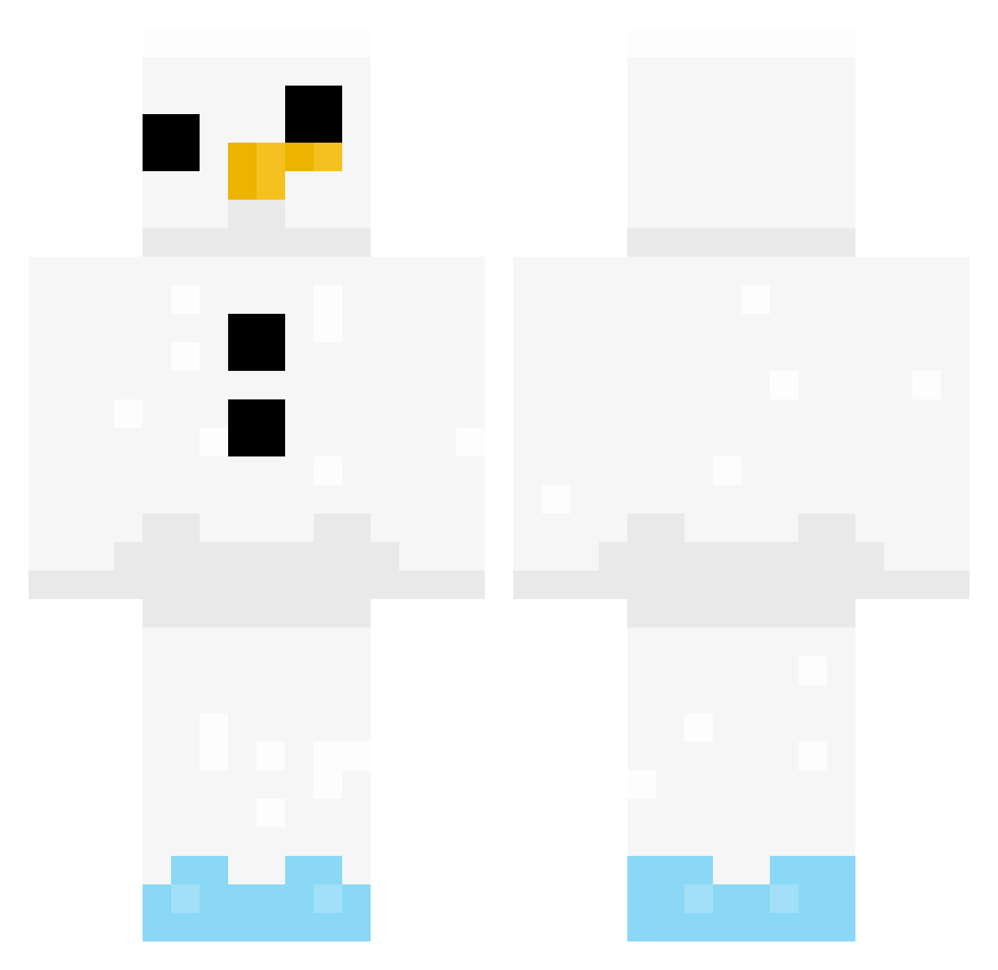 Clicksgobrr Minecraft skin, front and back view