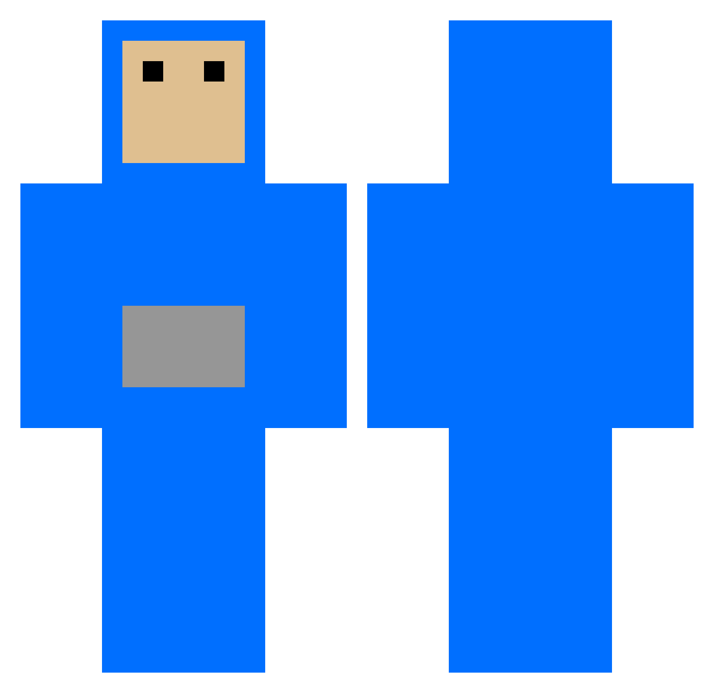 Artfulsoup Minecraft skin, front and back view