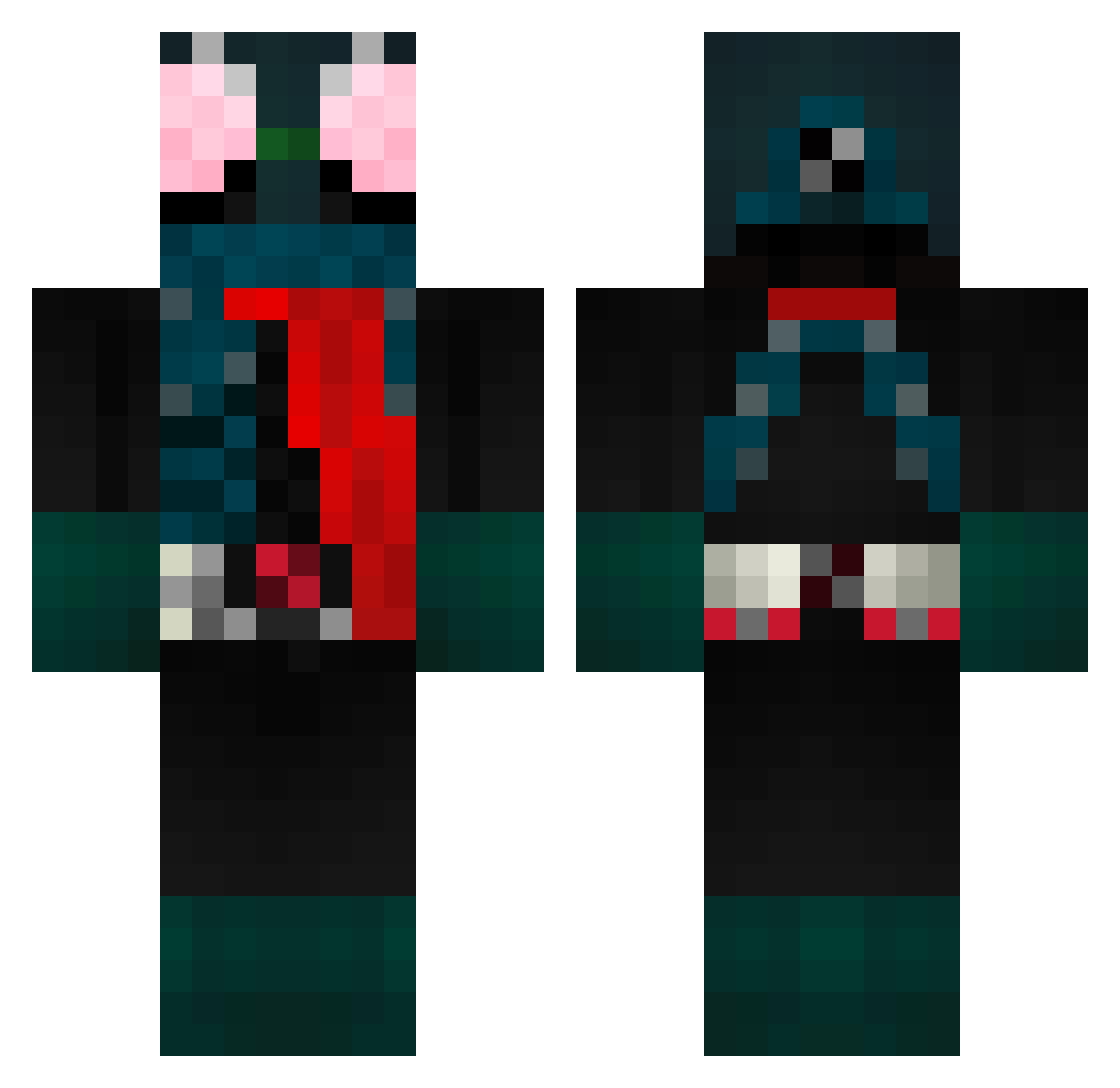 Mubumb0 Minecraft skin, front and back view