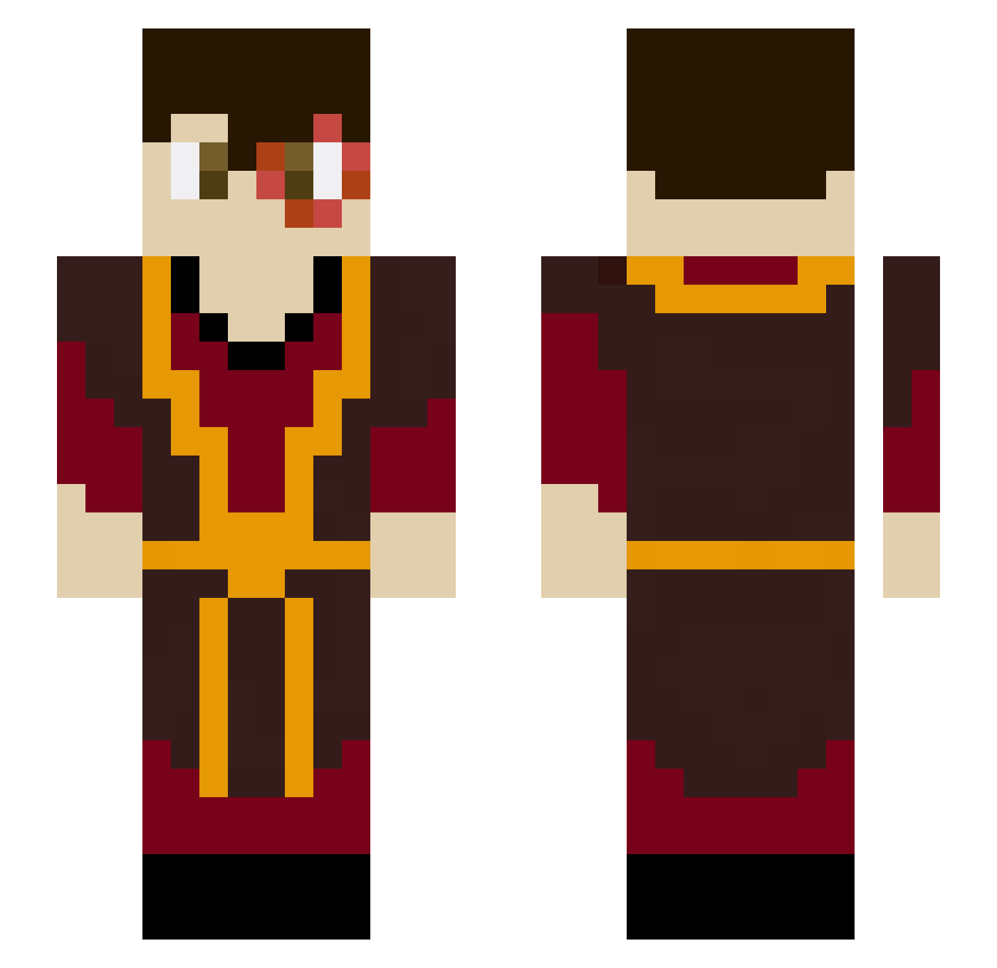 Baloo23 Minecraft skin, front and back view