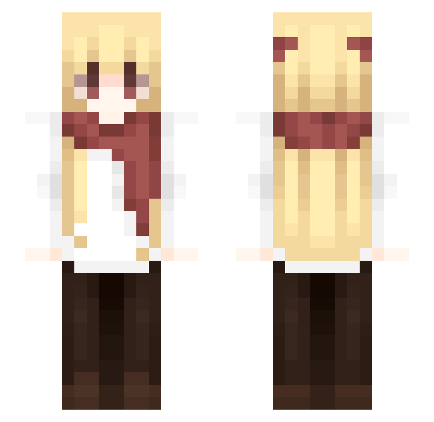 Robertincelcore Minecraft skin, front and back view
