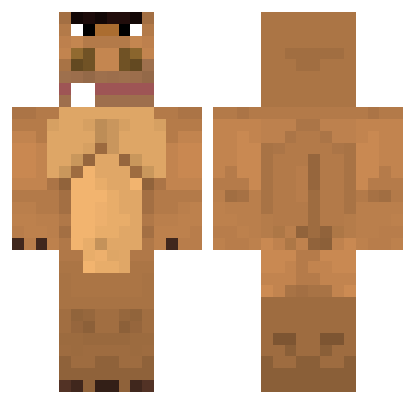 CinturaIgnoranti Minecraft skin, front and back view