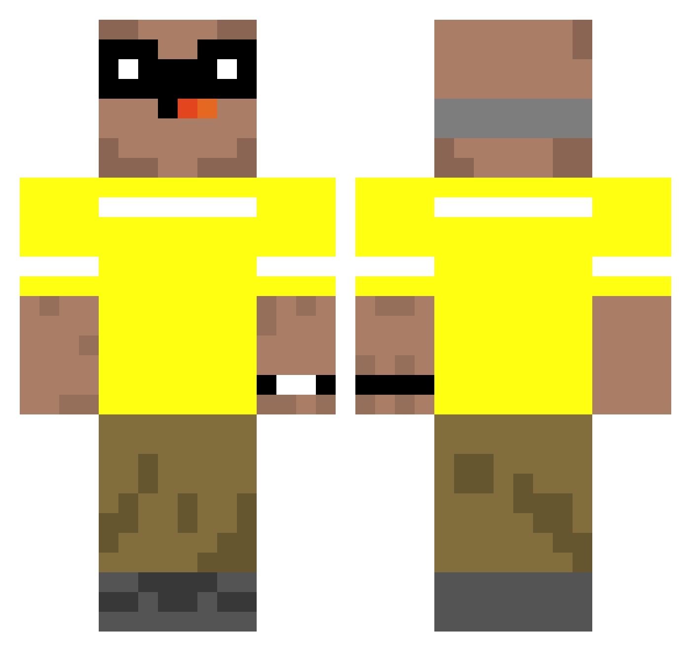 oscar_2406 Minecraft skin, front and back view