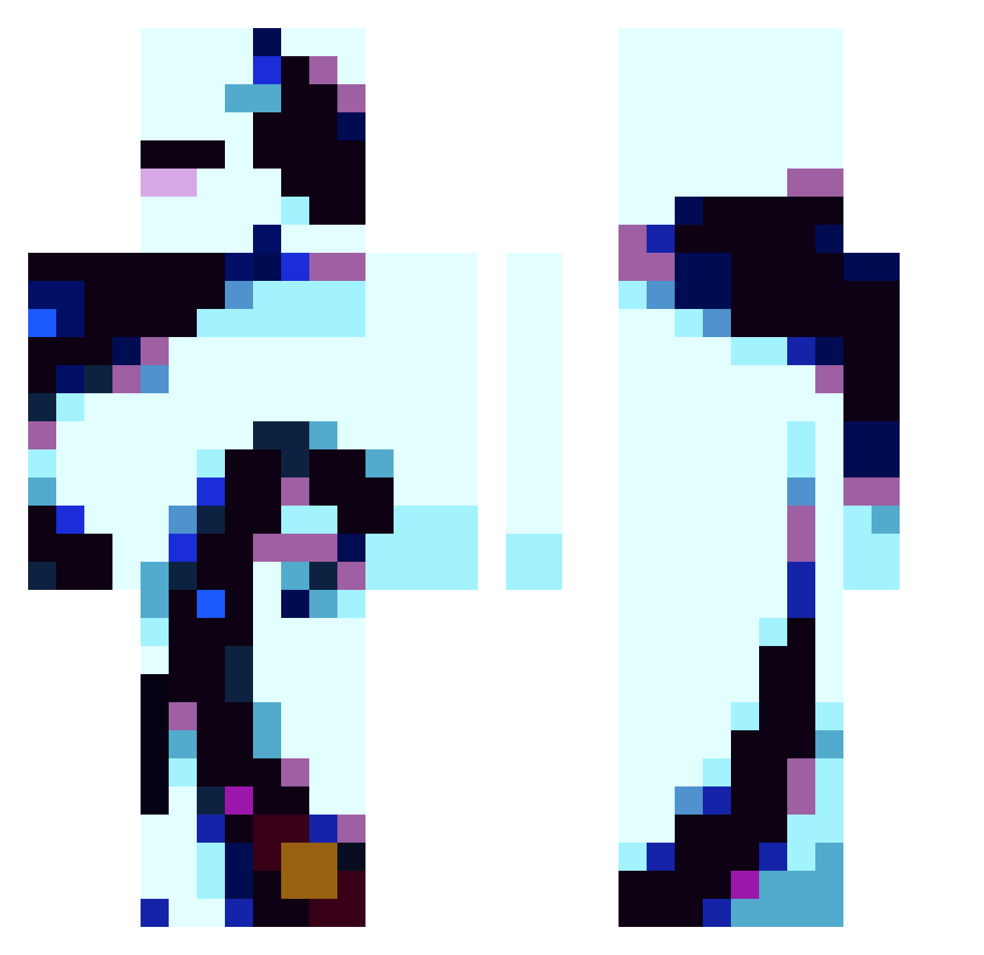 rwull Minecraft skin, front and back view