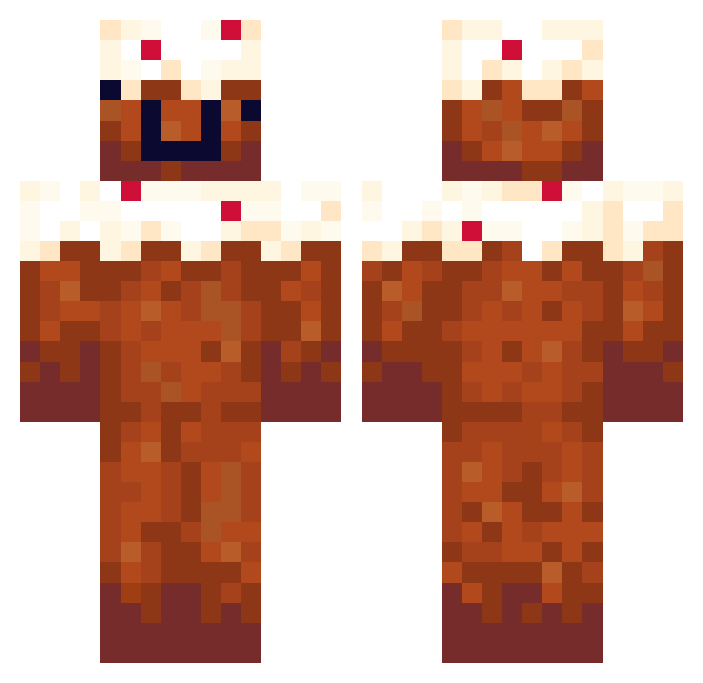 NePoko Minecraft skin, front and back view