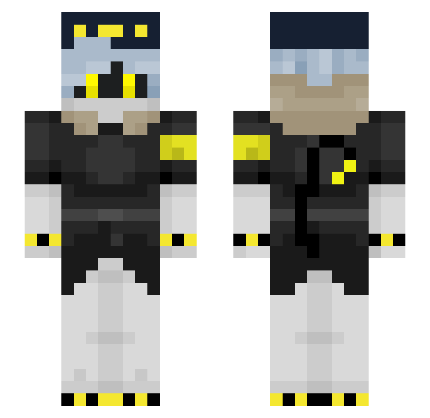 Alofare Minecraft skin, front and back view