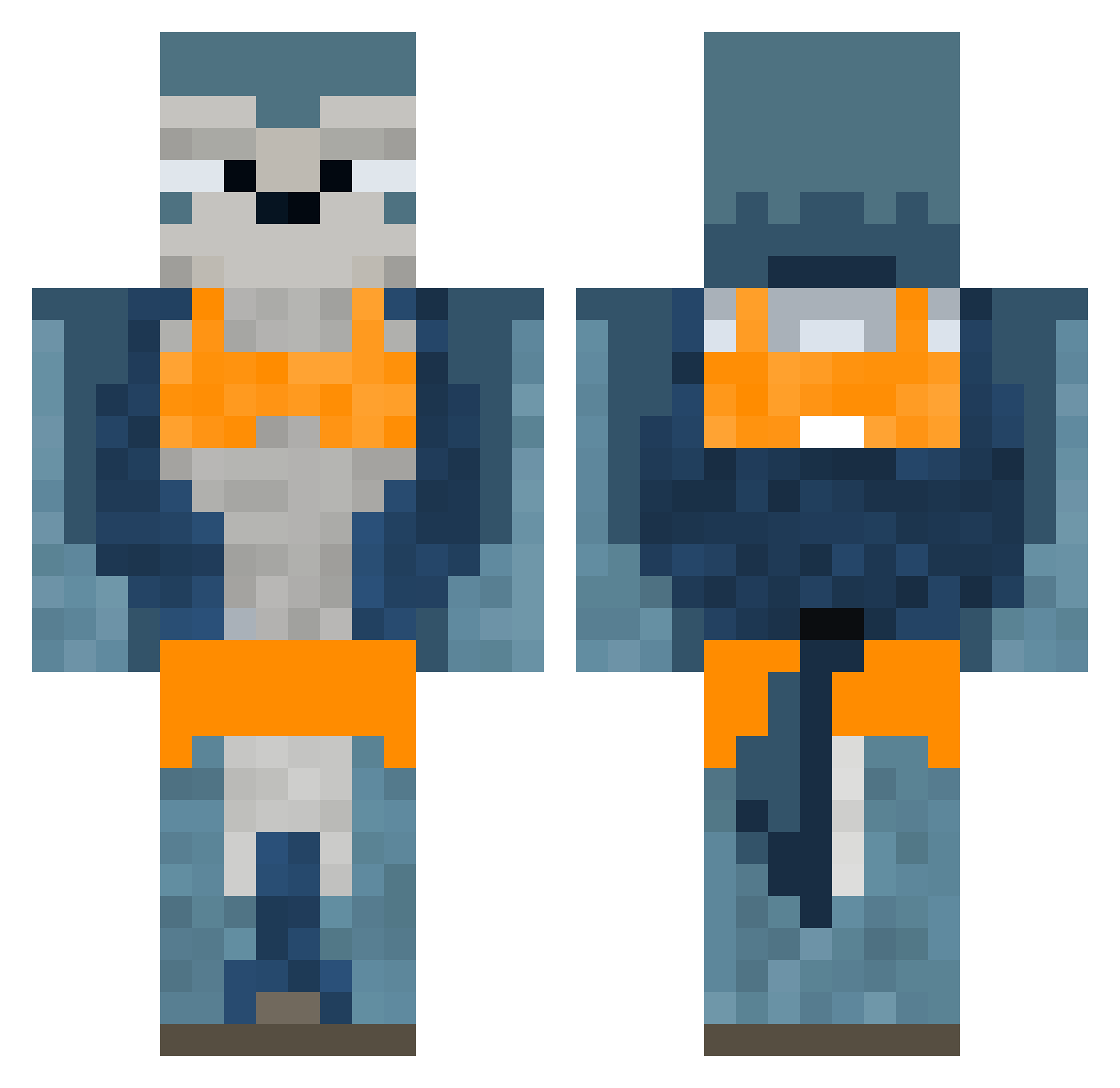 Kpark_Z Minecraft skin, front and back view