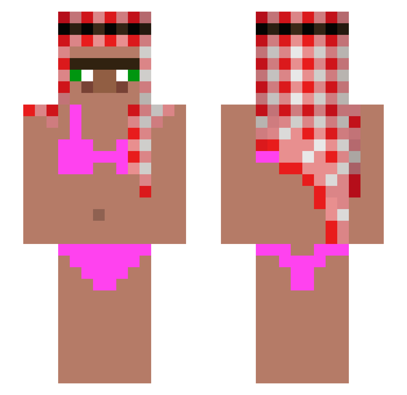 xDaniele Minecraft skin, front and back view