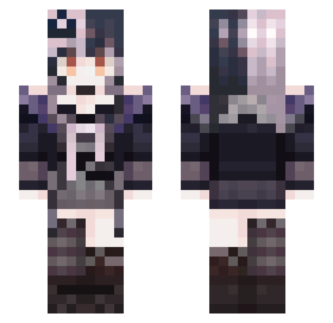 scandear Minecraft skin, front and back view