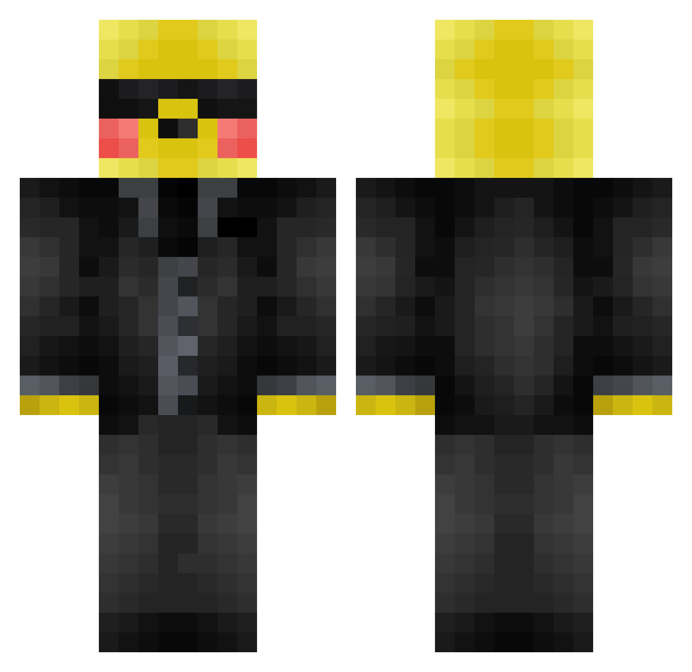 EchoTheRealOne Minecraft skin, front and back view