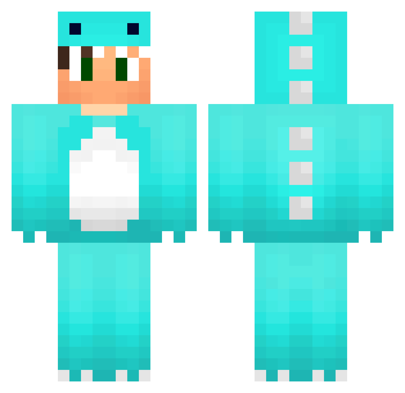 Mav34gamer Minecraft skin, front and back view