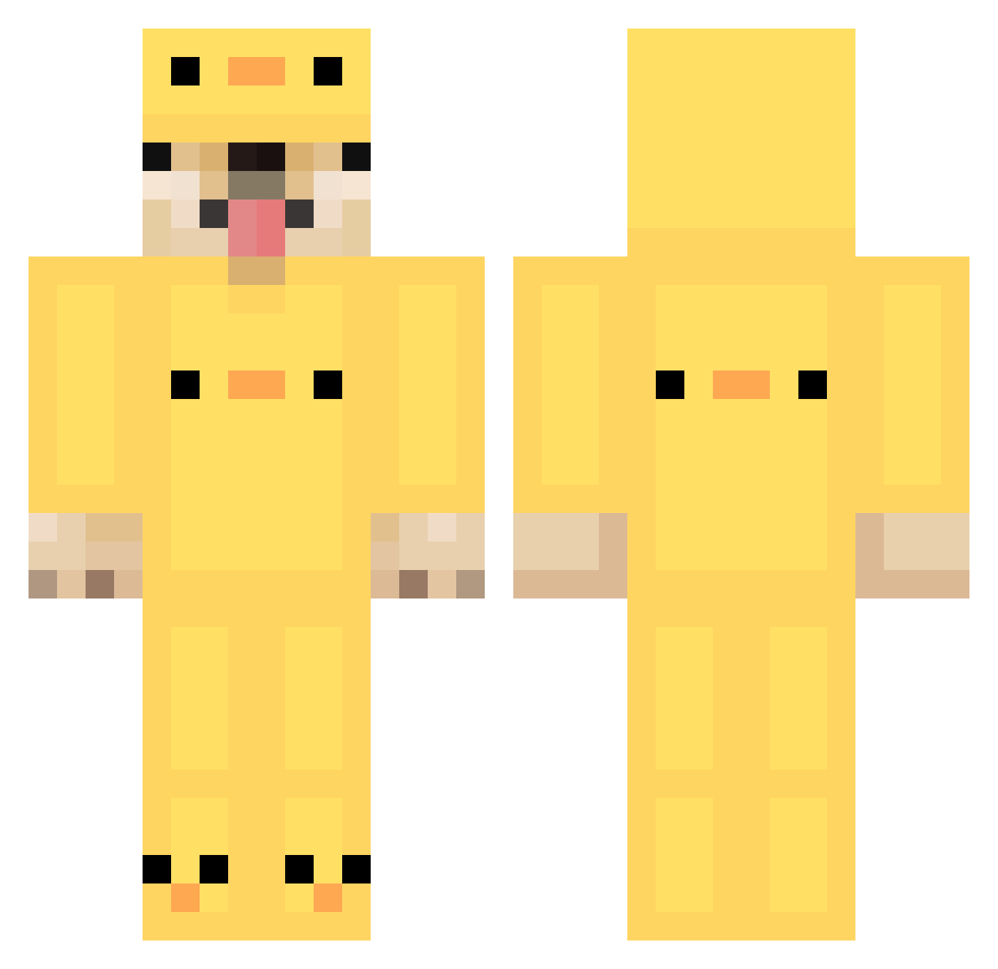 Umiko_Kun Minecraft skin, front and back view