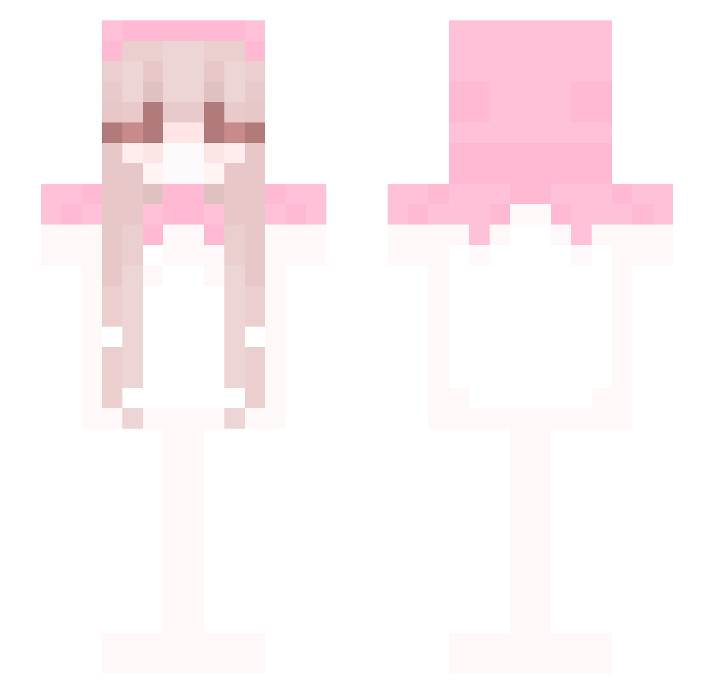 nuggiesnwn Minecraft skin, front and back view