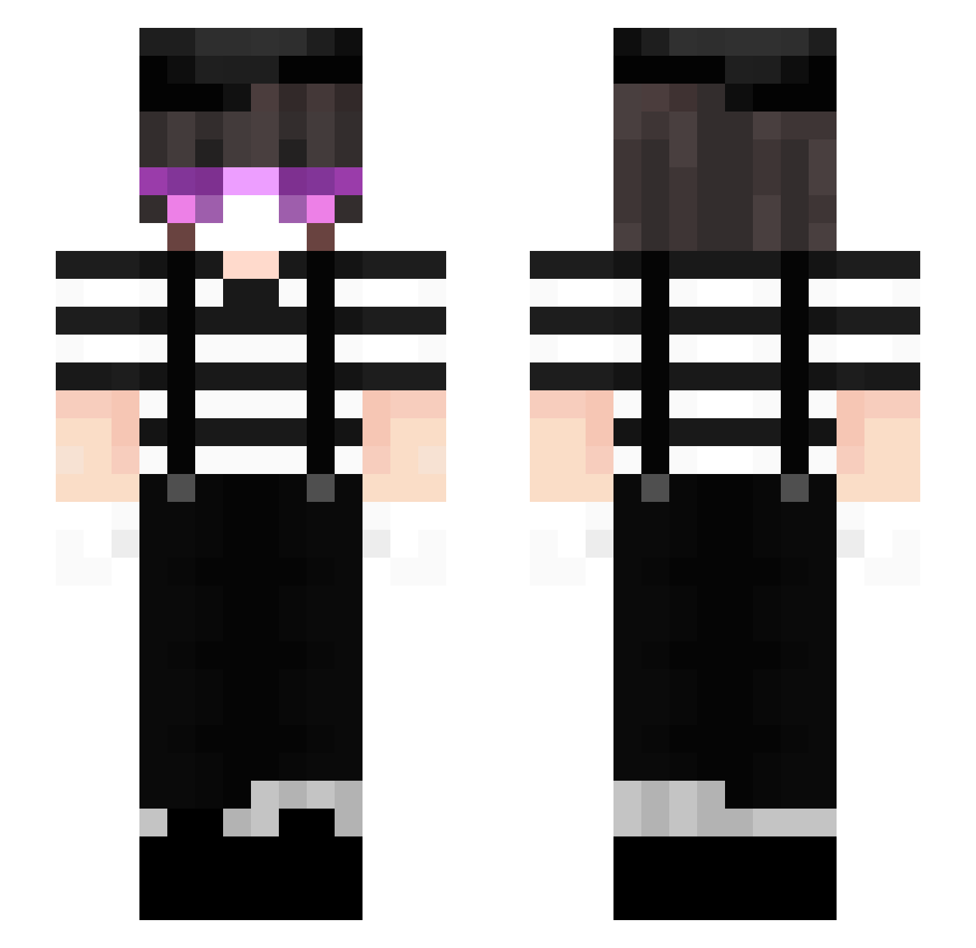 Perssonn Minecraft skin, front and back view