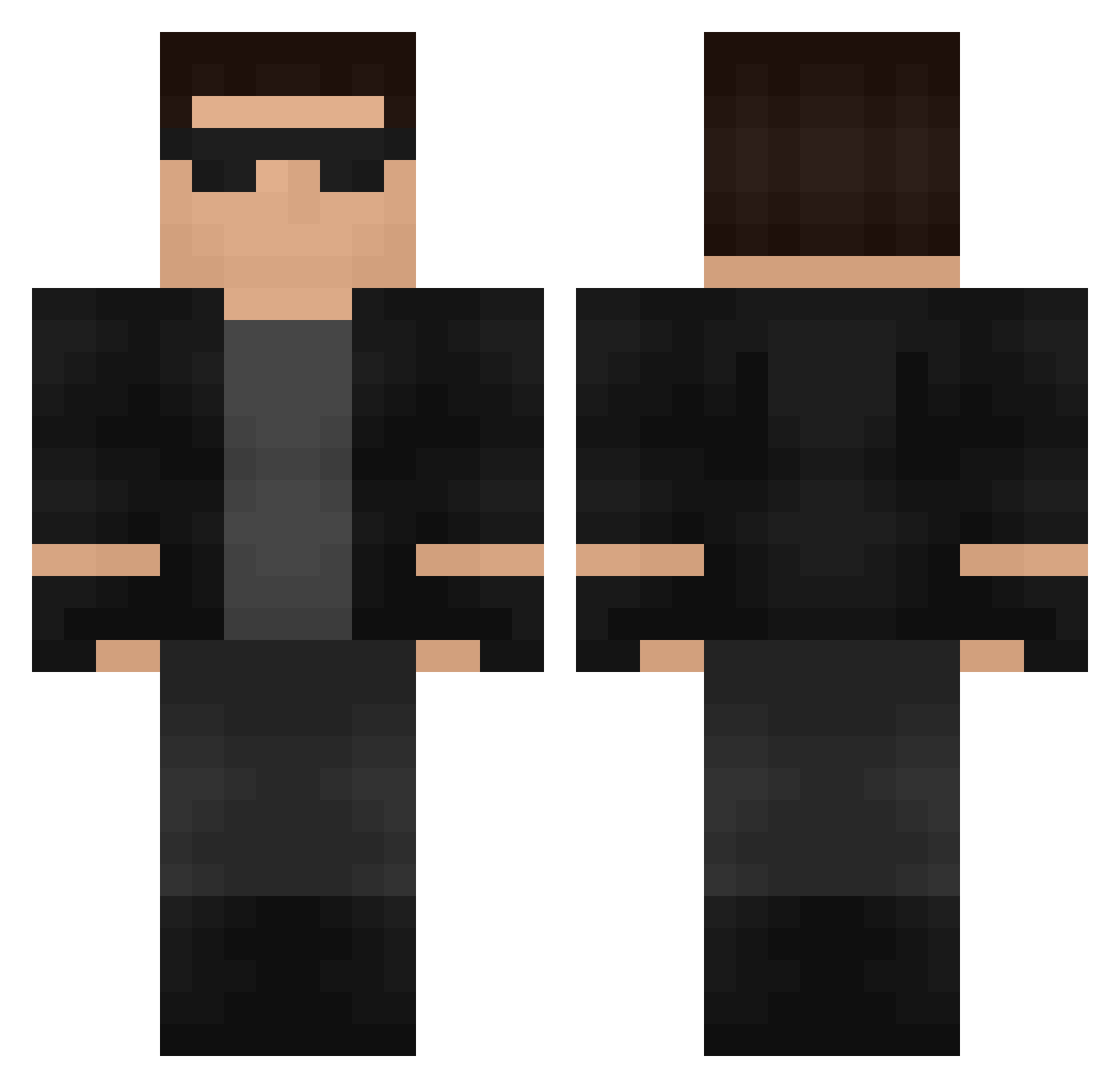 Star_Lyra Minecraft skin, front and back view