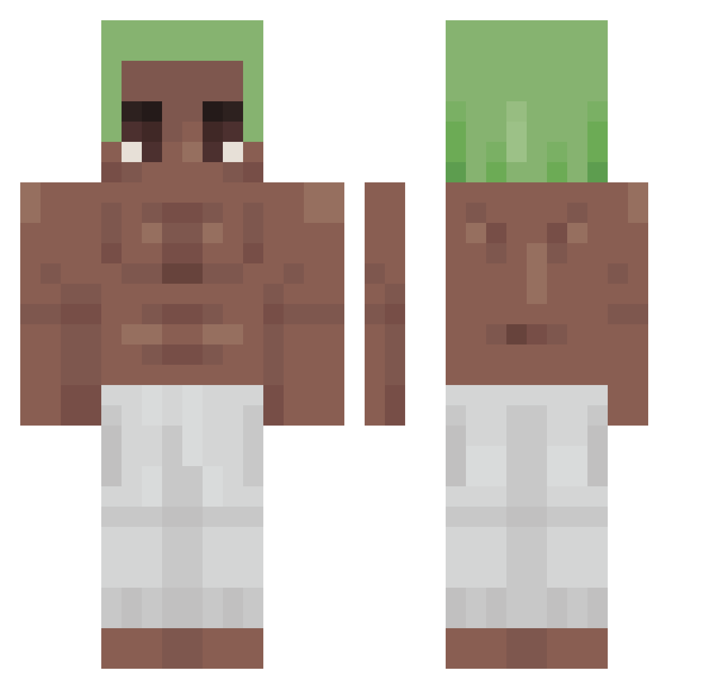 loveMINDxx Minecraft skin, front and back view