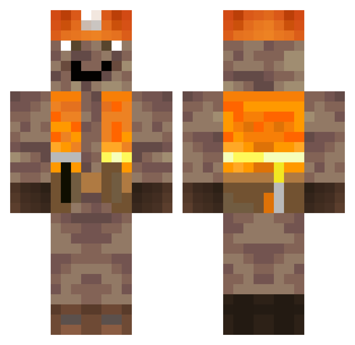 StAlAkTyToWyStAs Minecraft skin, front and back view