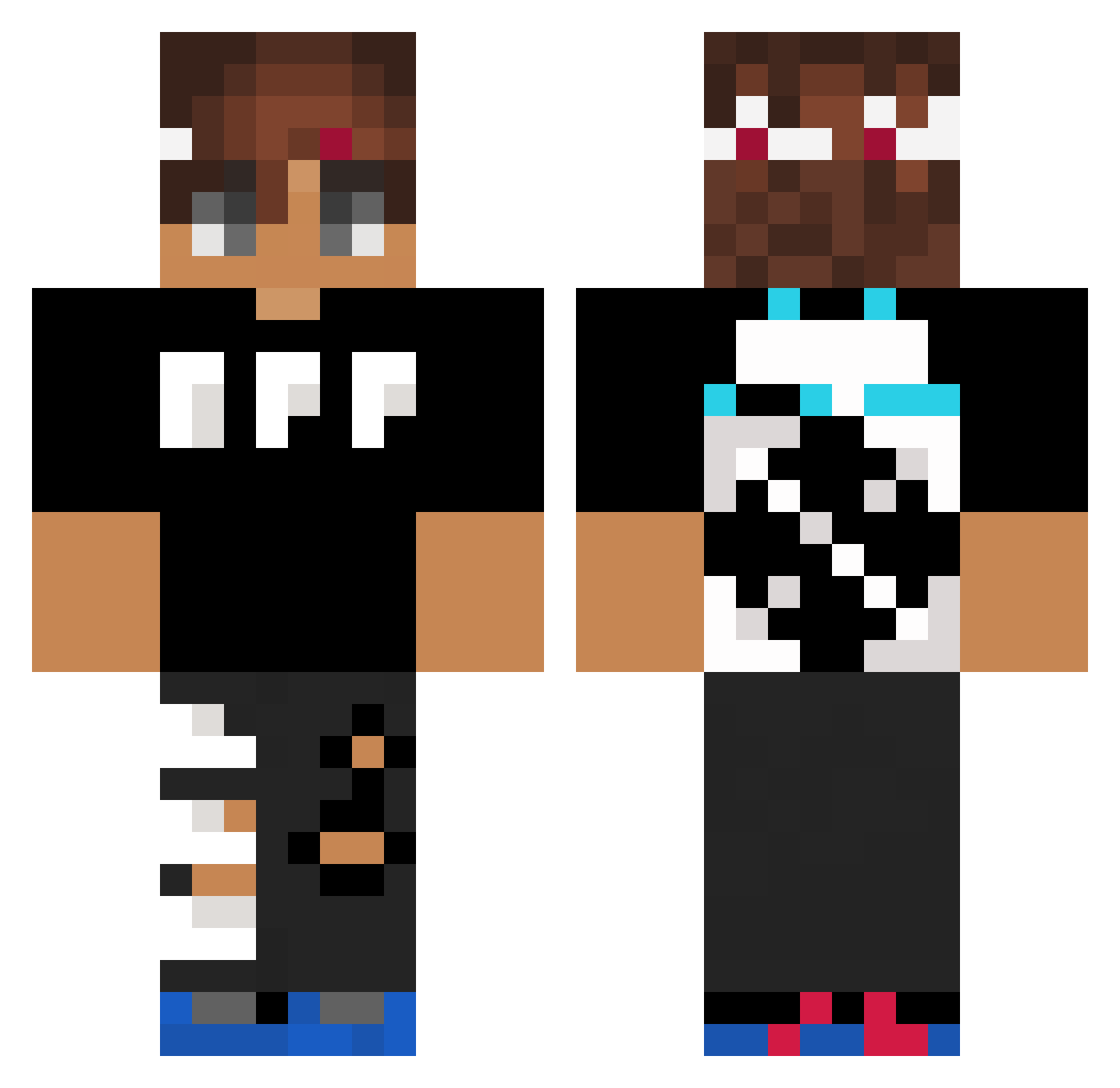 Sc_Hesse11und Minecraft skin, front and back view